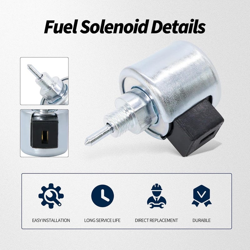 OXCANO 21188-7002 Carburetor Fuel Solenoid with Fuel Fiter Compatible with Kawasaki Engine FR651V FR691V FS730V FH430V FH541V FH580 FH381V 480V 541V 580V FR/FS/FX 481V Cub Cadet Mower KM-21188-7002 - Image 3
